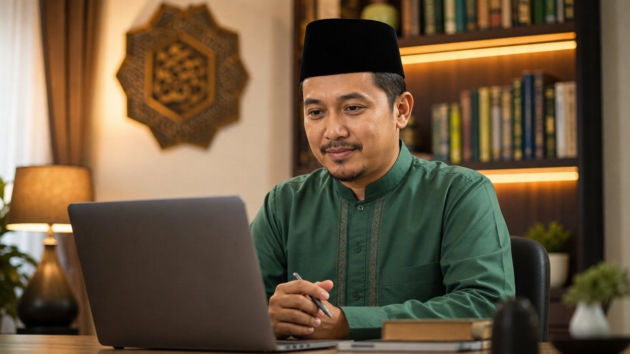 Guru meninjau kemajuan murid